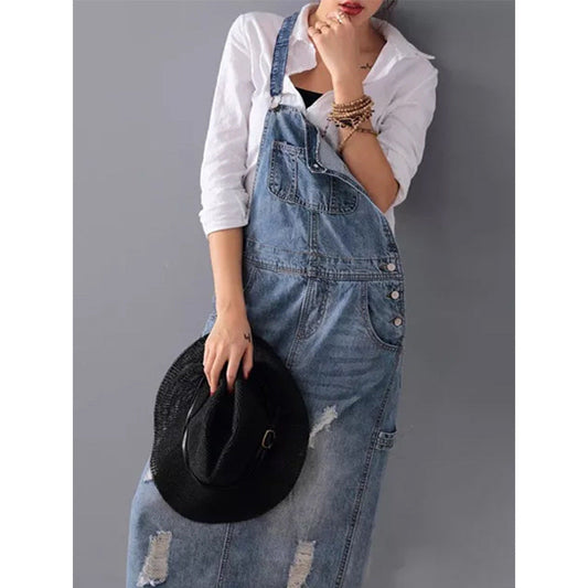 Robe Pinafore en Jean Éblouissante pour Femmes