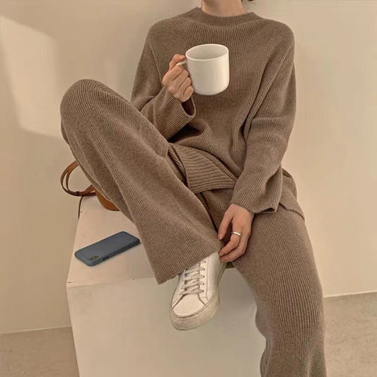Ensemble Décontracté Pull Ample Et Pantalon Stylé pour Femme