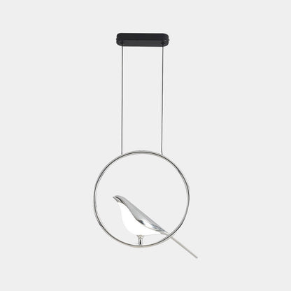 Lampe pendante LED circulaire Oiseau pie