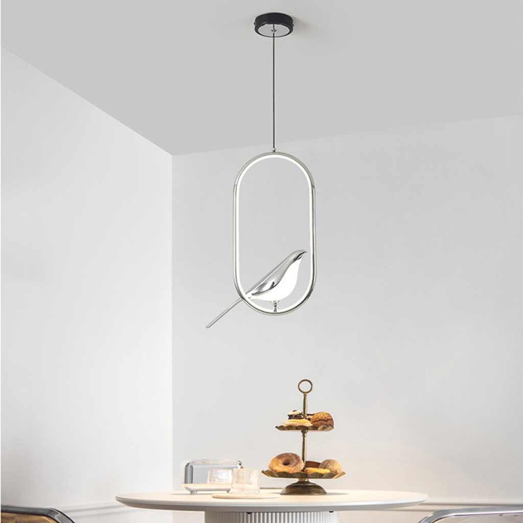 Lampe pendante LED circulaire Oiseau pie