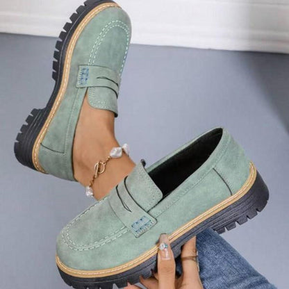 Chaussures Plates En Daim Antidérapantes Et Tendance Femme