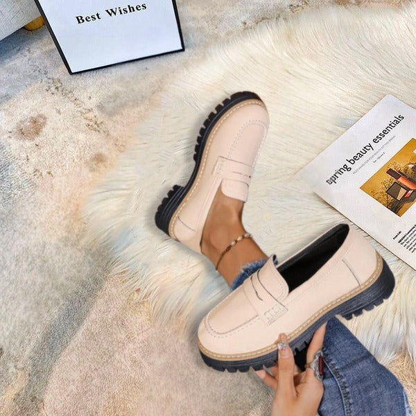 Chaussures Plates En Daim Antidérapantes Et Tendance Femme