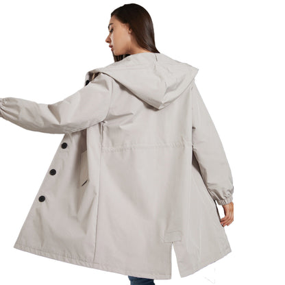 Veste de Pluie Extérieure Décontractée Étanche Femme