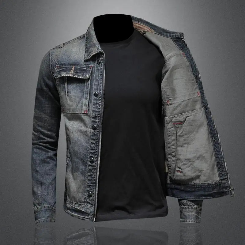 Veste en Jean Vintage Intemporelle pour Hommes