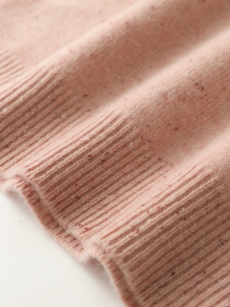 Confortable pull en laine multicolore à pois