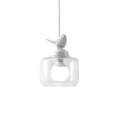 Lampe Pendante Ambiance Oiseaux en Verre Nordique