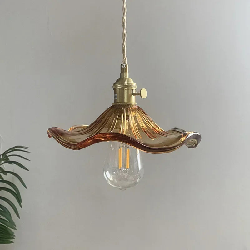 Lampe Pendante Nordique en Verre Cuivré