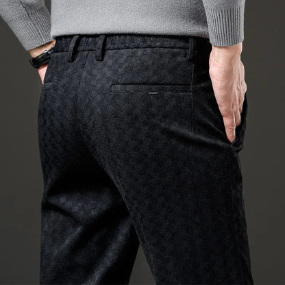 Pantalon Homme Épuré à Motif Carreaux