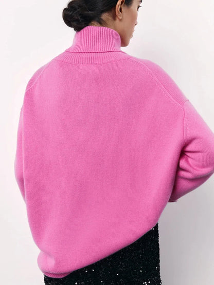 Pull Turtleneck Douillet Décontracté pour Femmes