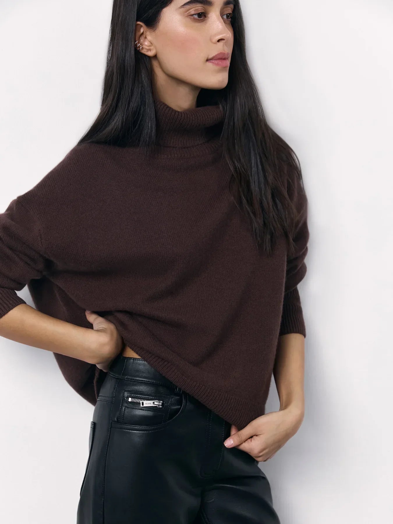 Pull Turtleneck Douillet Décontracté pour Femmes