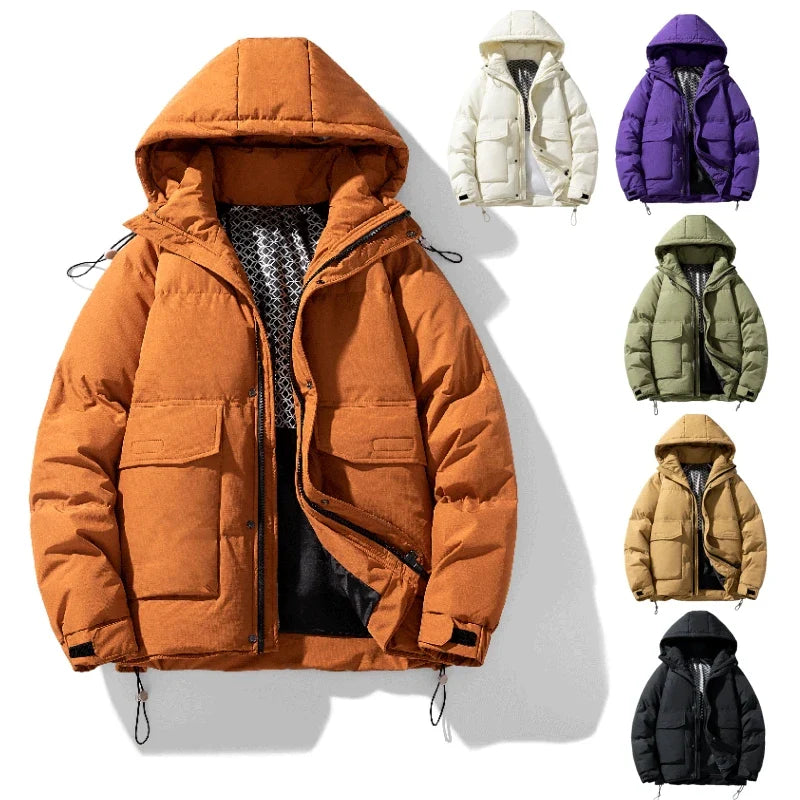 Veste d'Hiver Imperméable avec Capuche Hommes