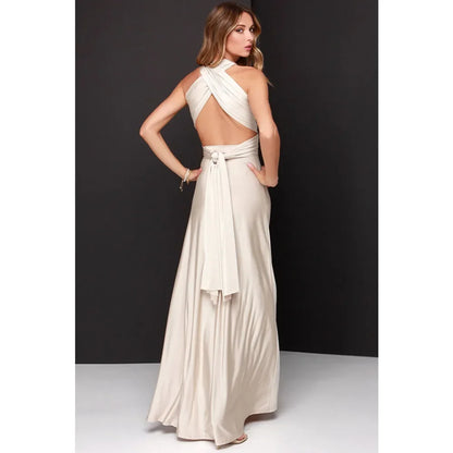 Robe Maxi Bandage Corde Boho Audacieuse Femmes