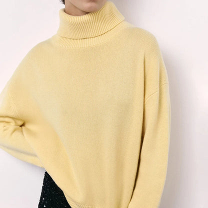 Pull Turtleneck Douillet Décontracté pour Femmes