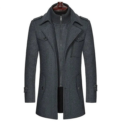 Manteau de Luxe en Laine Vierge pour Hommes