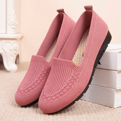 Chaussures Plates En Tricote Légère Élégantes Pour Femmes