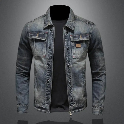 Veste en Jean Vintage Intemporelle pour Hommes