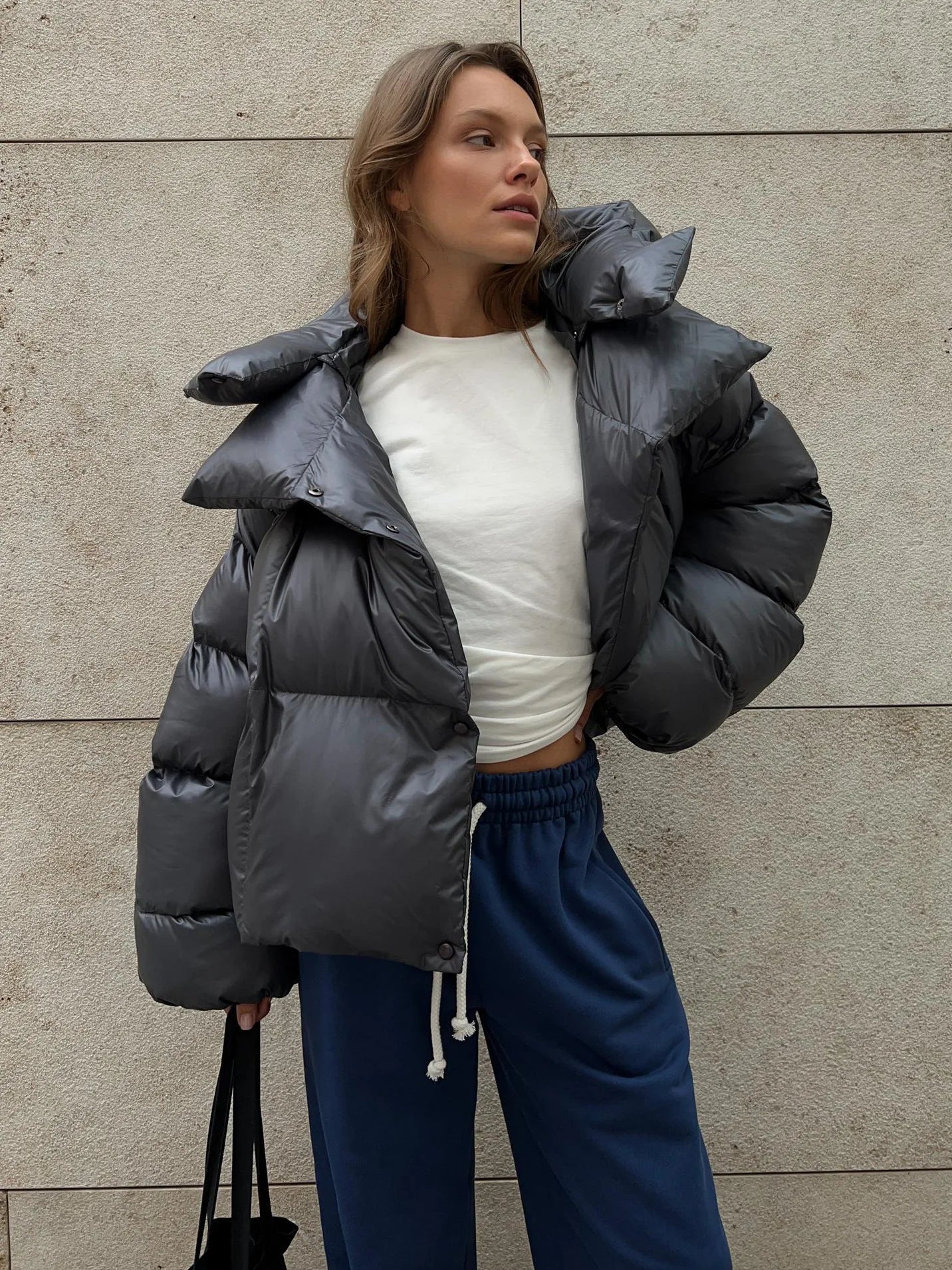 Veste à Capuche Puffer Stylée et Chaude Femmes