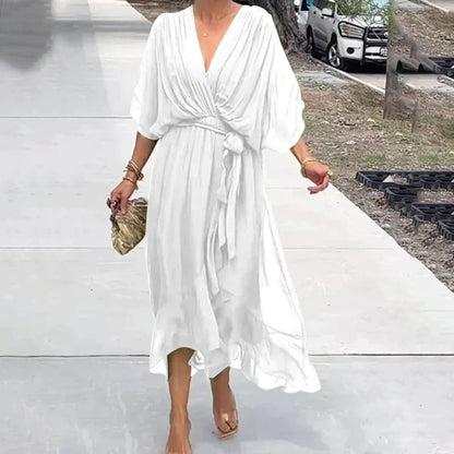 Robe d'été élégante à col en V