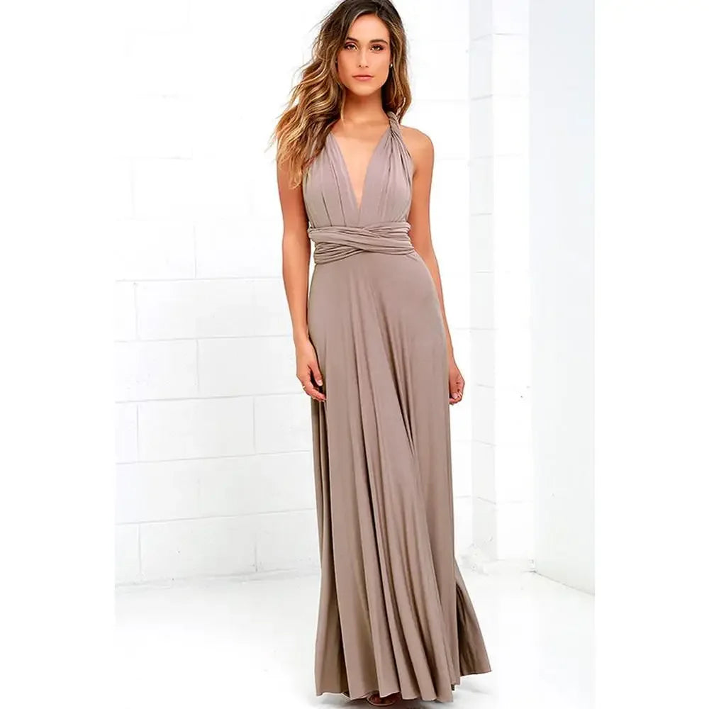 Robe Maxi Bandage Corde Boho Audacieuse Femmes