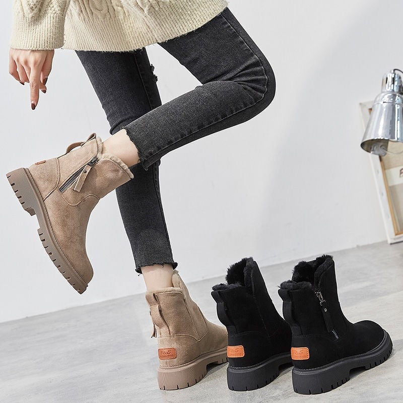 Bottes d'Hiver en Suède Stylées Femmes