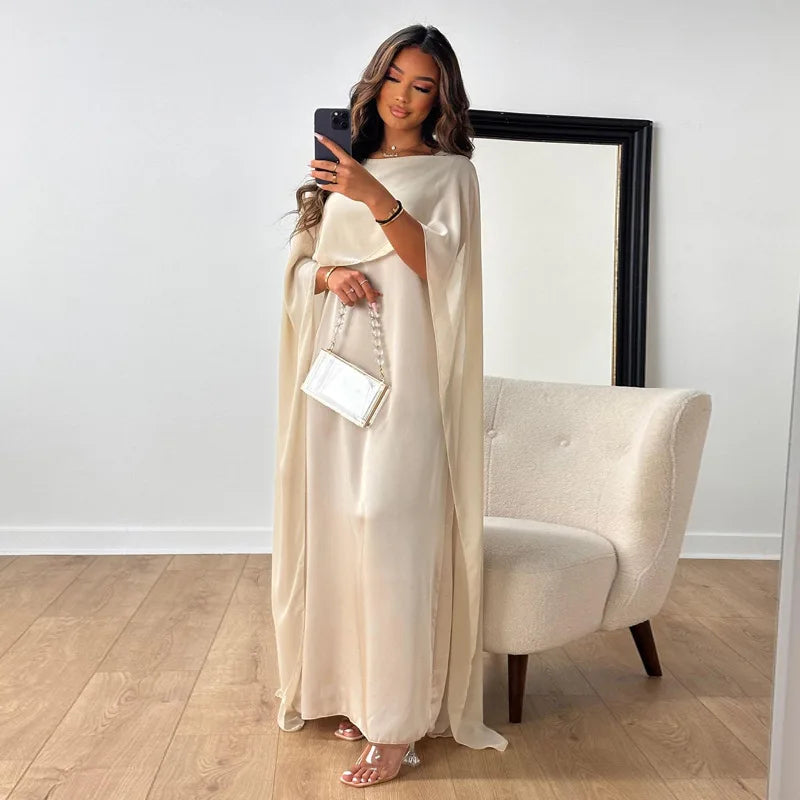 Robe Maxi Cocktail Satinée Élégante pour Femme