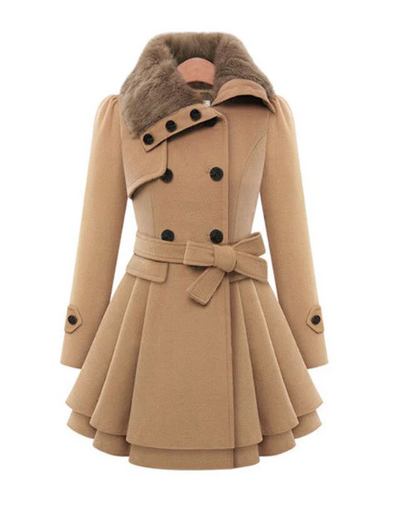 Manteau d'Hiver Stylée Ceinturée pour Femme