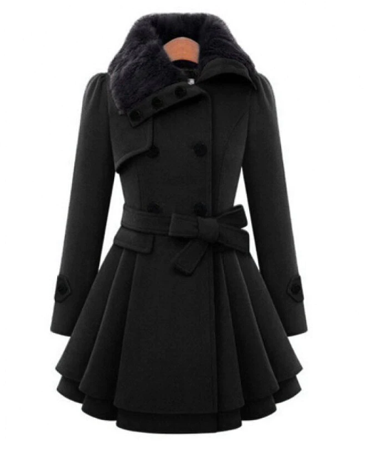 Manteau d'Hiver Stylée Ceinturée pour Femme