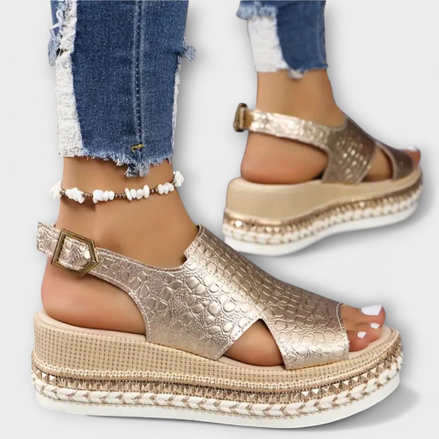 Sandale à talons femme – Cuir lisse et design moderne