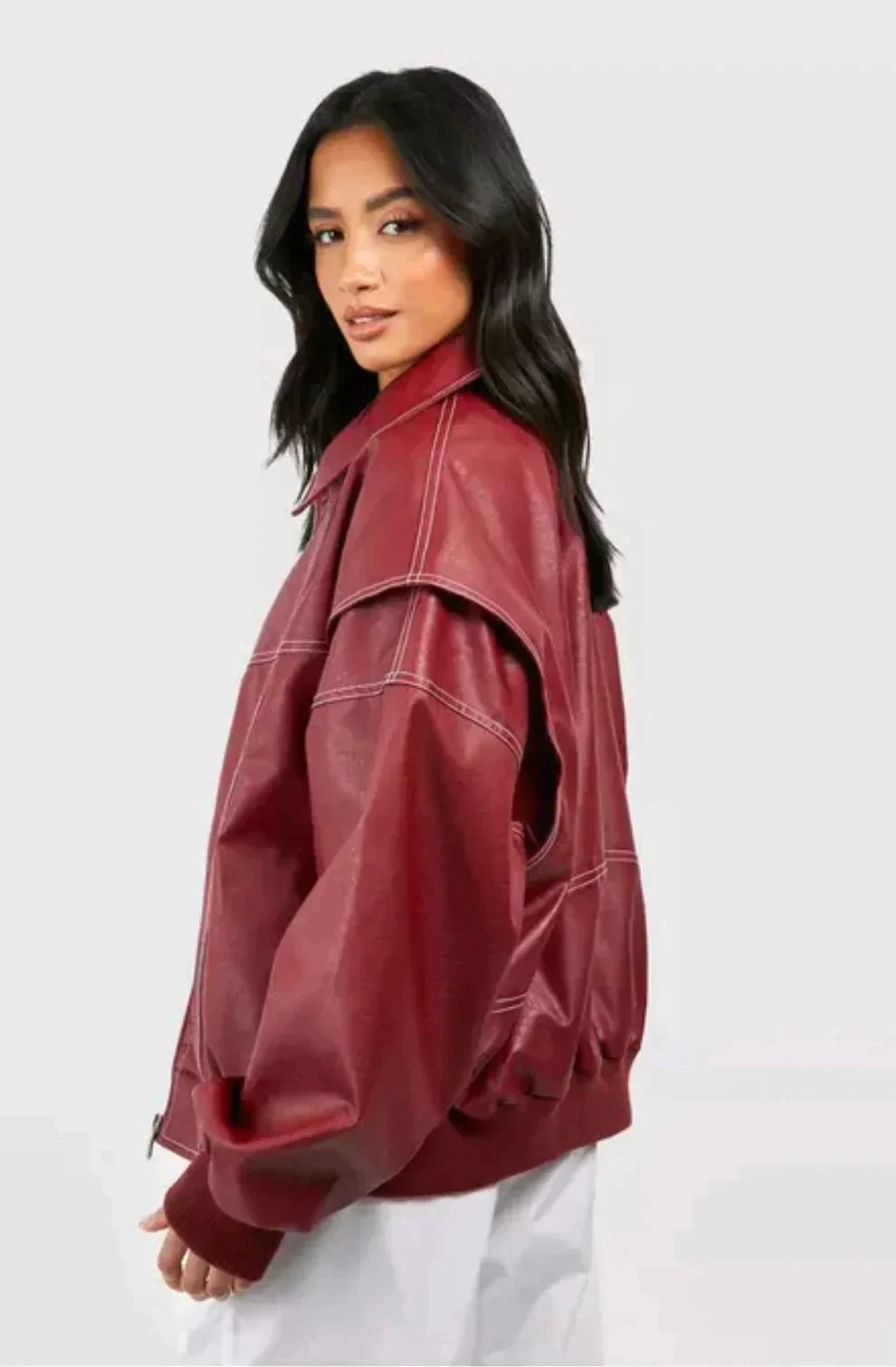 Veste Bomber en Cuir Chic et Luxe pour Femmes