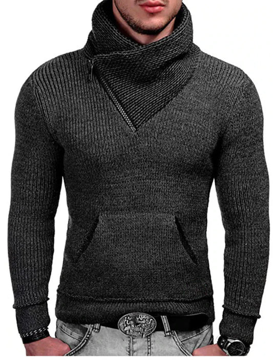 Pull en Tricot à Col Croisé pour Hommes