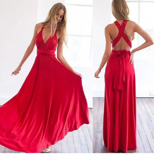 Robe Maxi Bandage Corde Boho Audacieuse Femmes