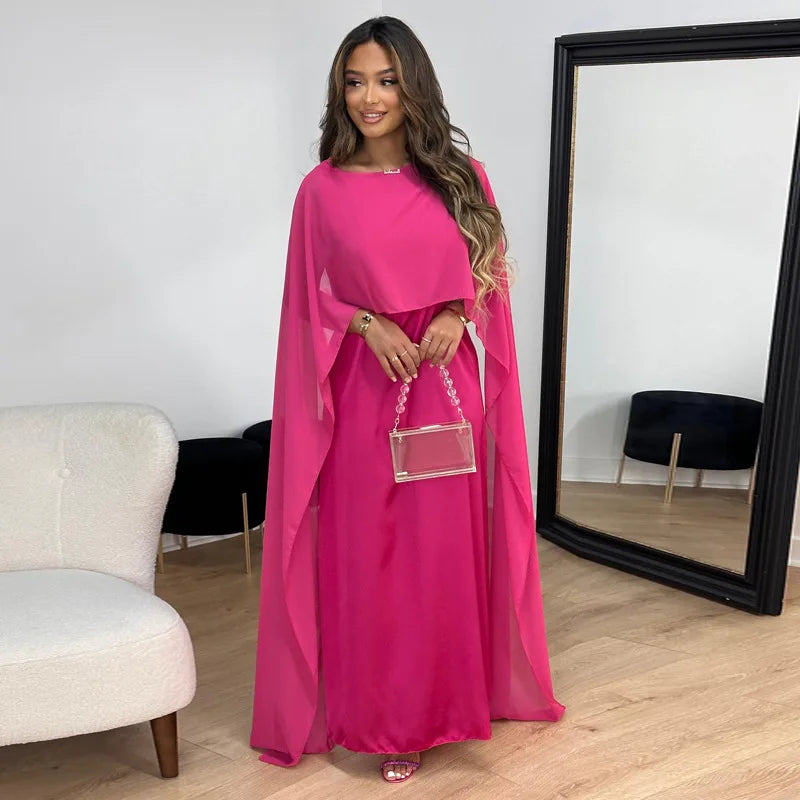 Robe Maxi Cocktail Satinée Élégante pour Femme