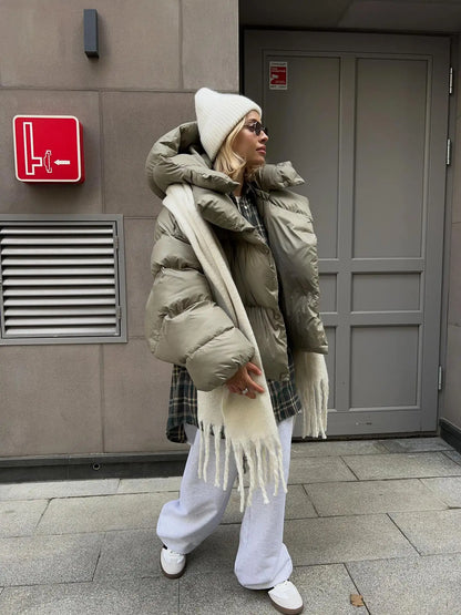 Veste à Capuche Puffer Stylée et Chaude Femmes