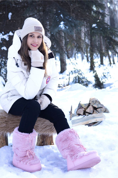 Bottes d'hiver douillettes kawaii pour femmes