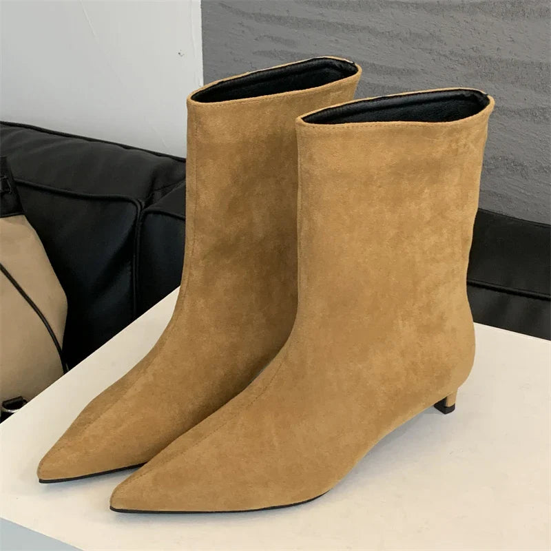 Bottes d’Hiver en Suède Confortables pour Femme