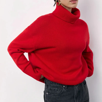 Pull Turtleneck Douillet Décontracté pour Femmes