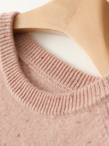 Confortable pull en laine multicolore à pois