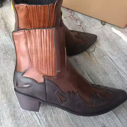 Bottes de Cowboy en Cuir Western Premium Unisexe