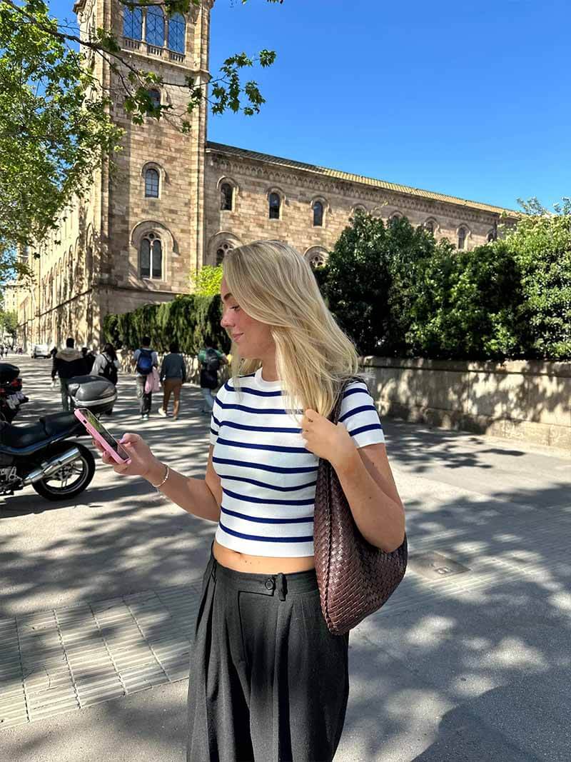 Grand sac à bandoulière en cuir tressé pour dames