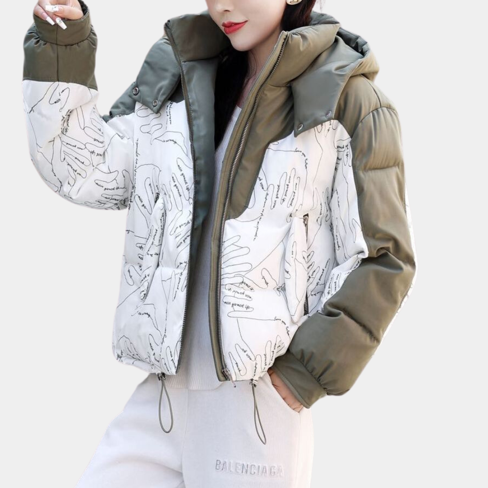 Veste Femme Puffer Quiltée Zippée D'hiver