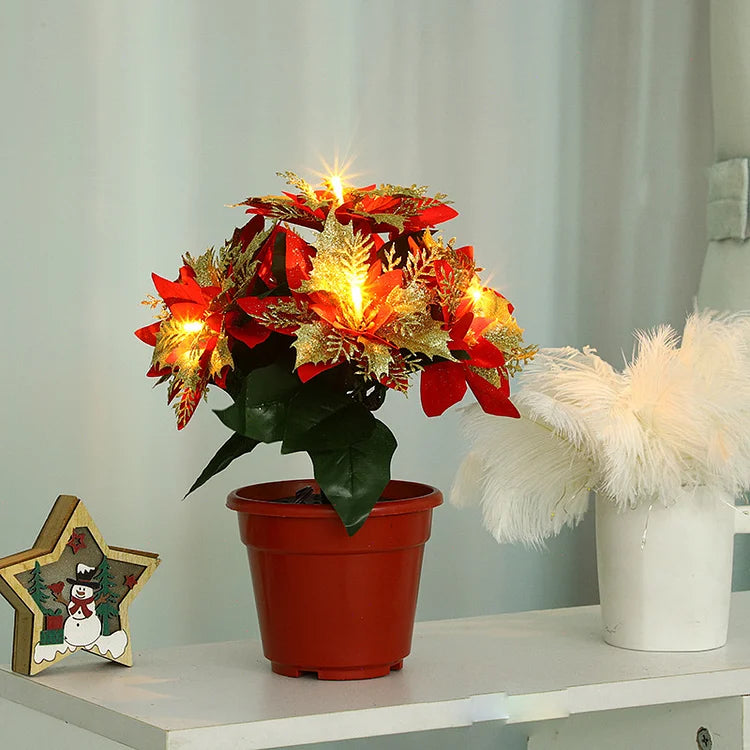 Lampe Arbre de Pot de Fleurs LED Festif