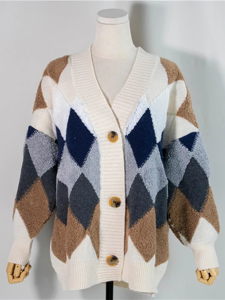 Cardigan en laine coloré moderne et chic pour femmes