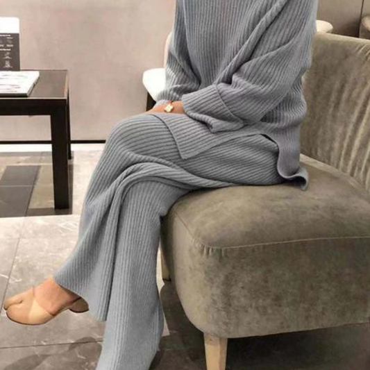 Ensemble Décontracté Confortable Pull Et Pantalon Maxi Femme
