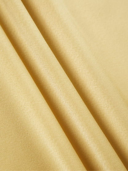 Robe Longue Évasée en Soie à Épaule Dénudée pour Femme