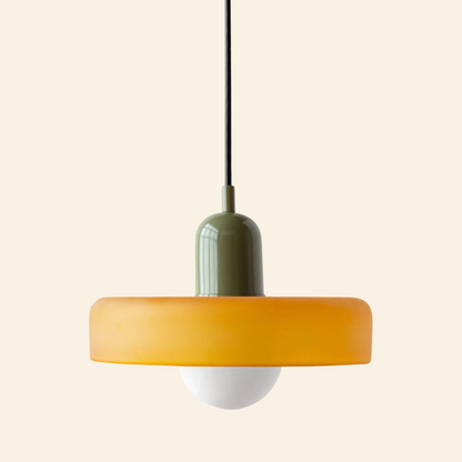 Lampe Suspendue en Verre Coloré Moderne