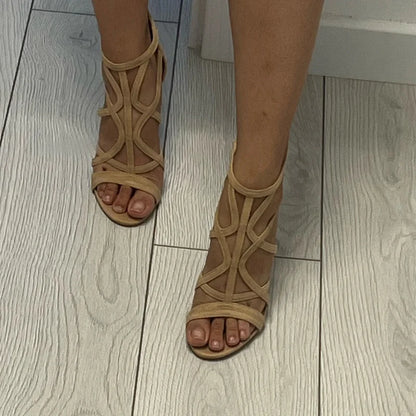 Sandale à Talons Gladiateur Chic et Vibrante pour Femme