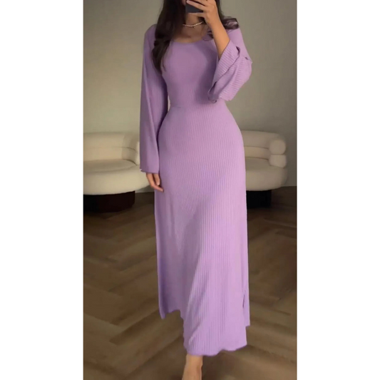 Robe Longue Élégante Fluide Sans Manches Femmes