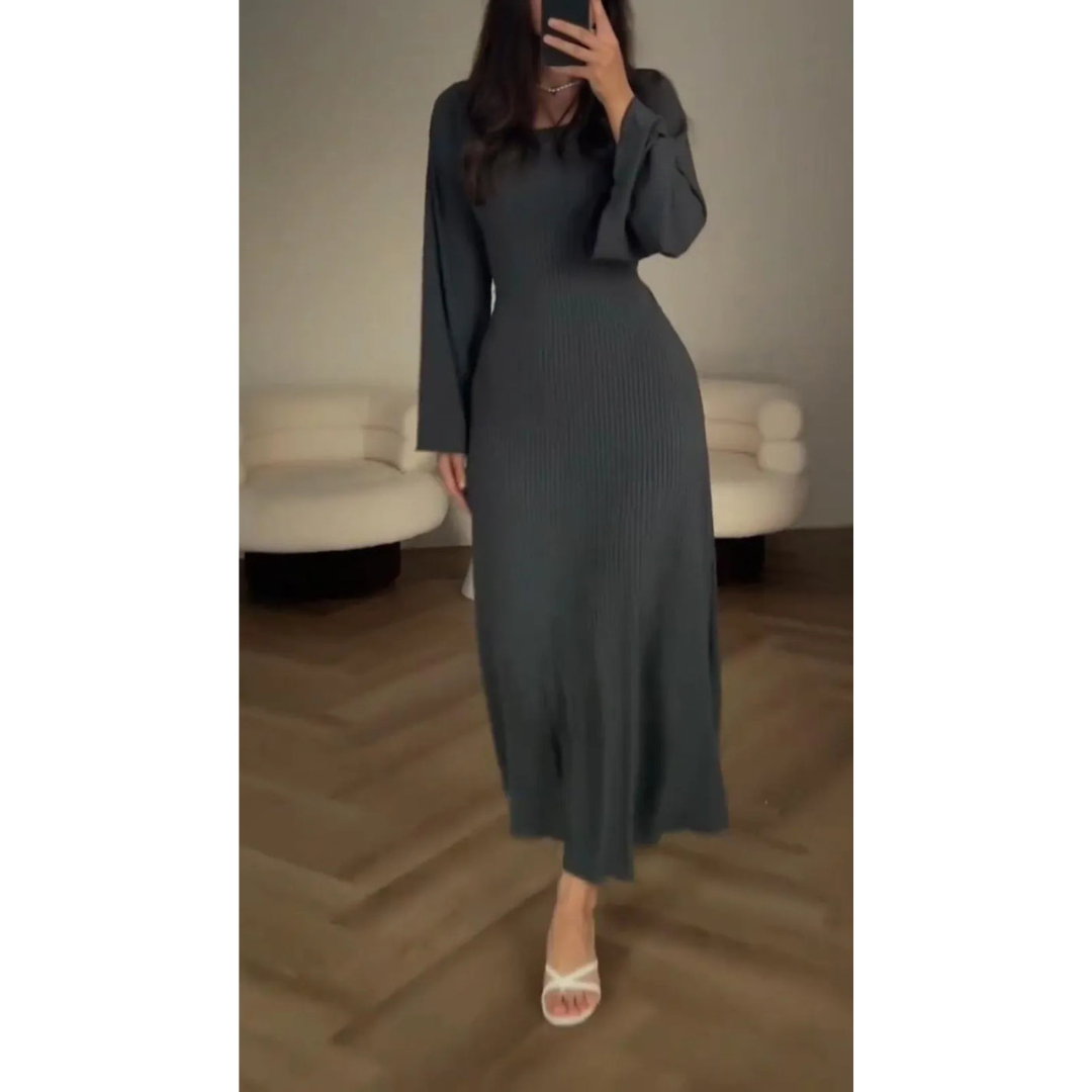 Robe Longue Élégante Fluide Sans Manches Femmes