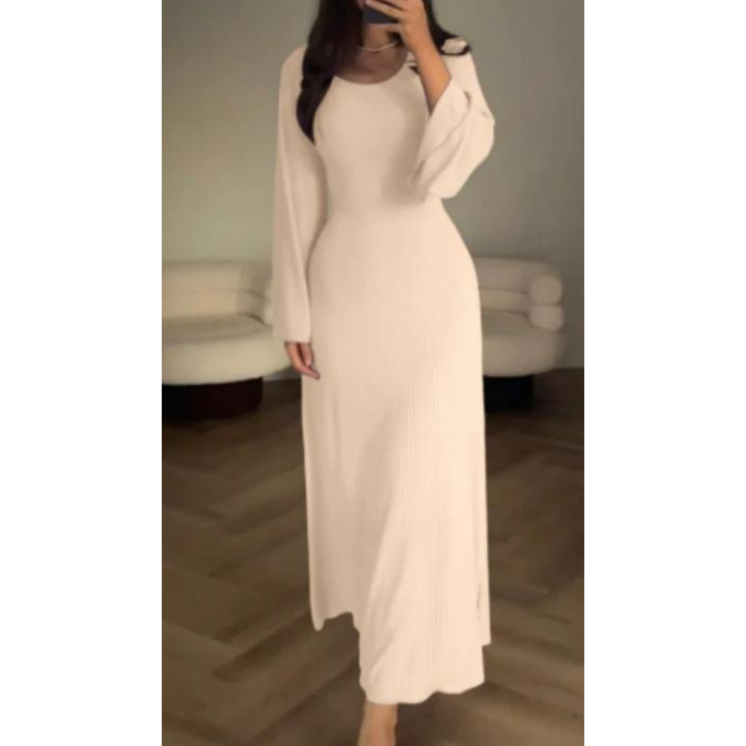 Robe Longue Élégante Fluide Sans Manches Femmes