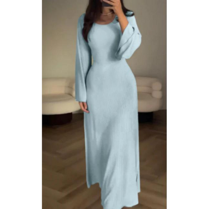 Robe Longue Élégante Fluide Sans Manches Femmes